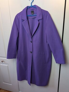 REITMANS Plus Size Women Trench Coat Size 3X Purple Color